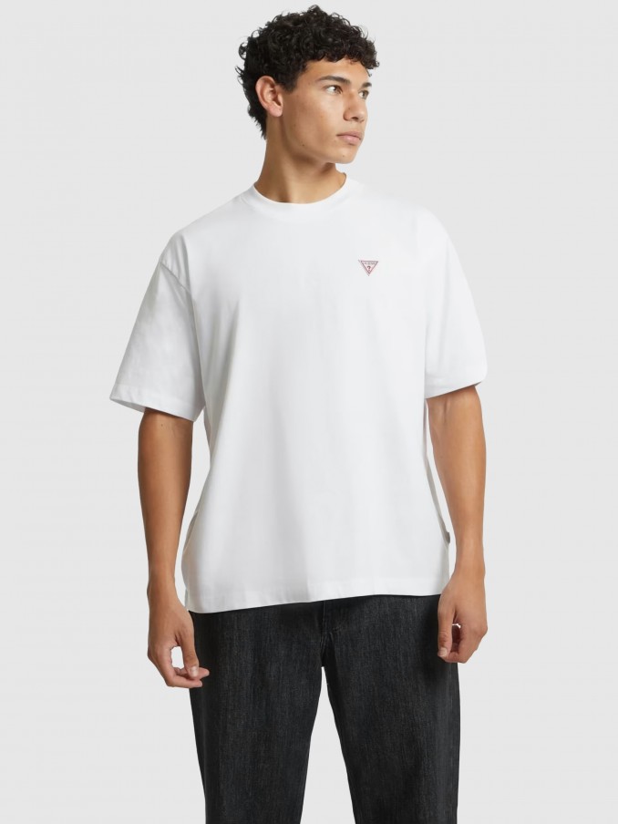 T-Shirt Man White Guess Jeans