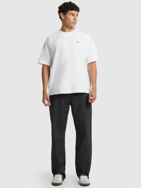 Camiseta Hombre Blanco Guess Jeans