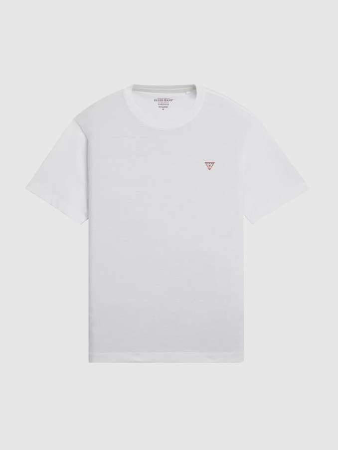 Camiseta Hombre Blanco Guess Jeans