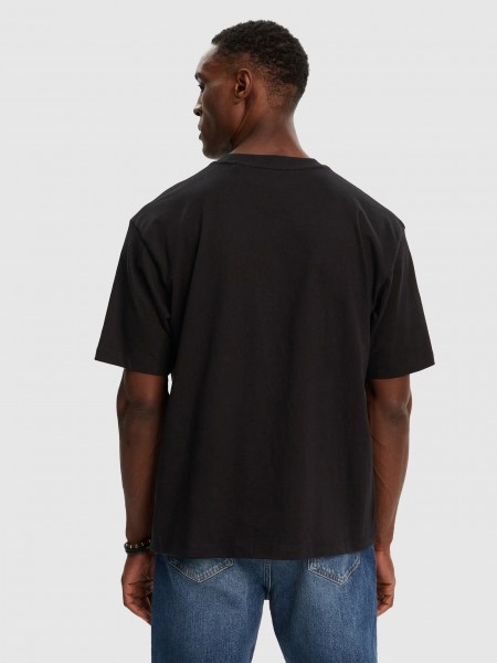 Camiseta Hombre Negro Guess Jeans