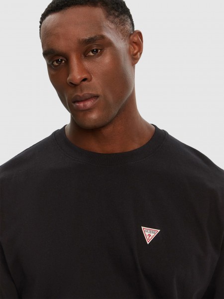 Camiseta Hombre Negro Guess Jeans