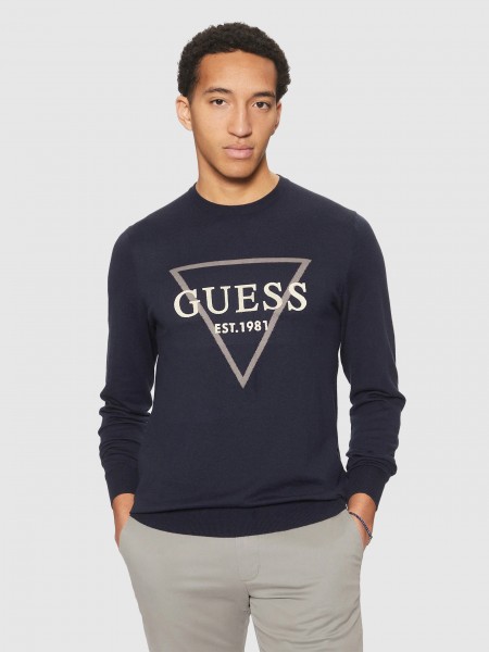 Jersey Hombre Azul Oscuro Guess