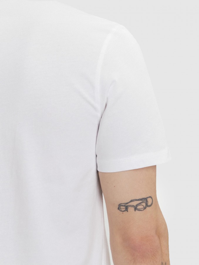 Camiseta Hombre Blanco Guess