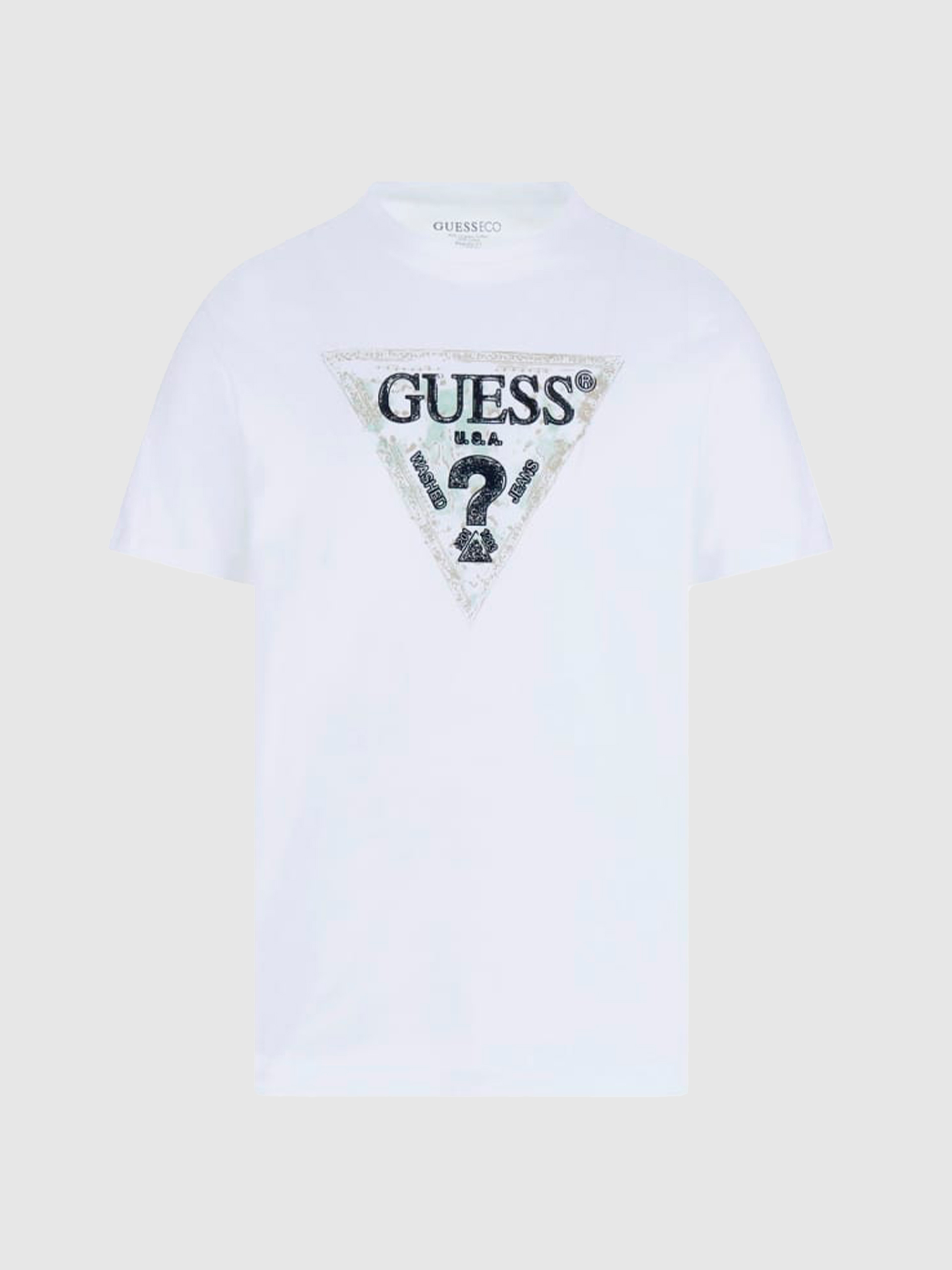 Camiseta Hombre Blanco Guess