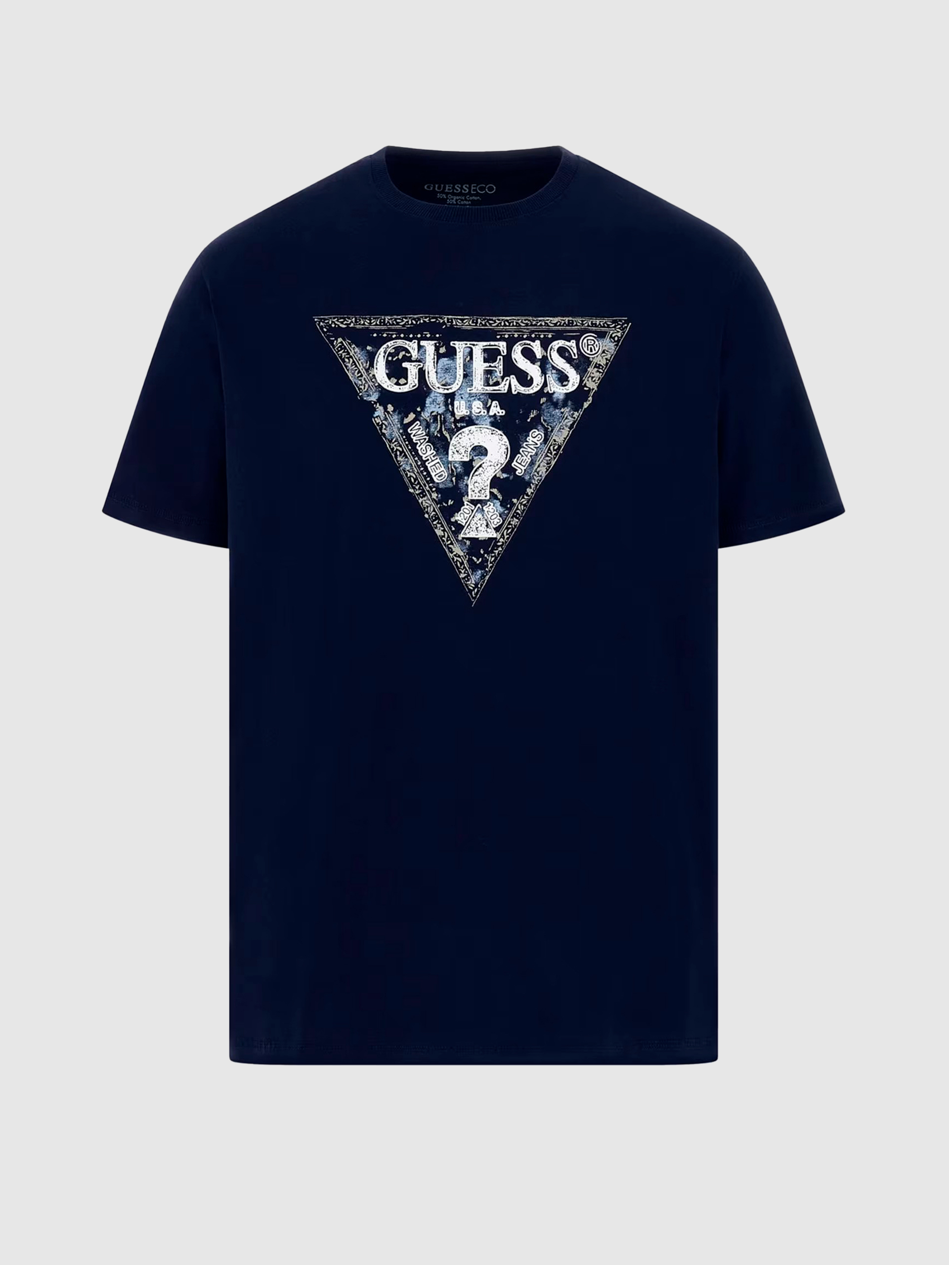 Camiseta Hombre Azul Marino Guess