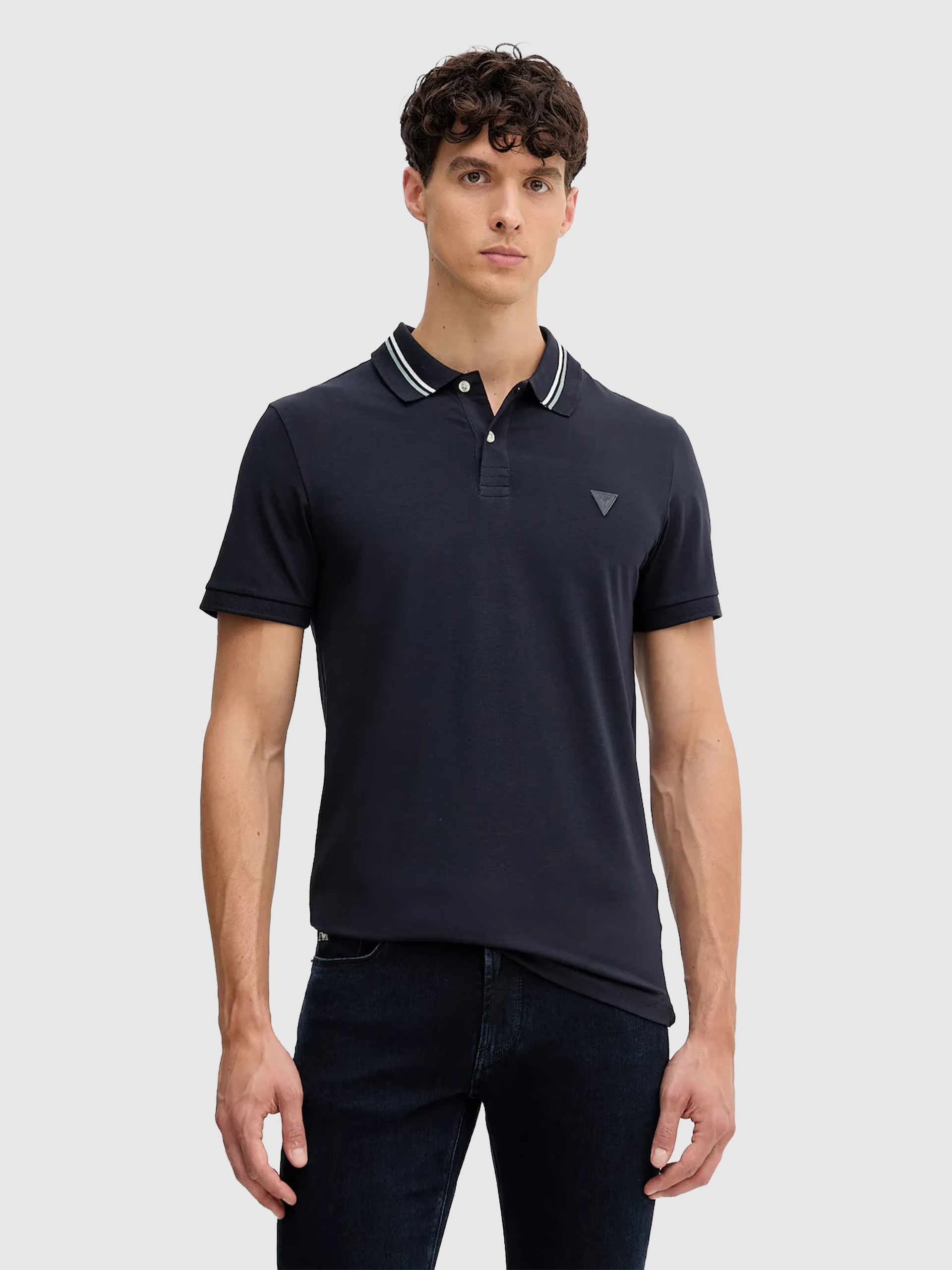 Polo Hombre Azul Marino Guess