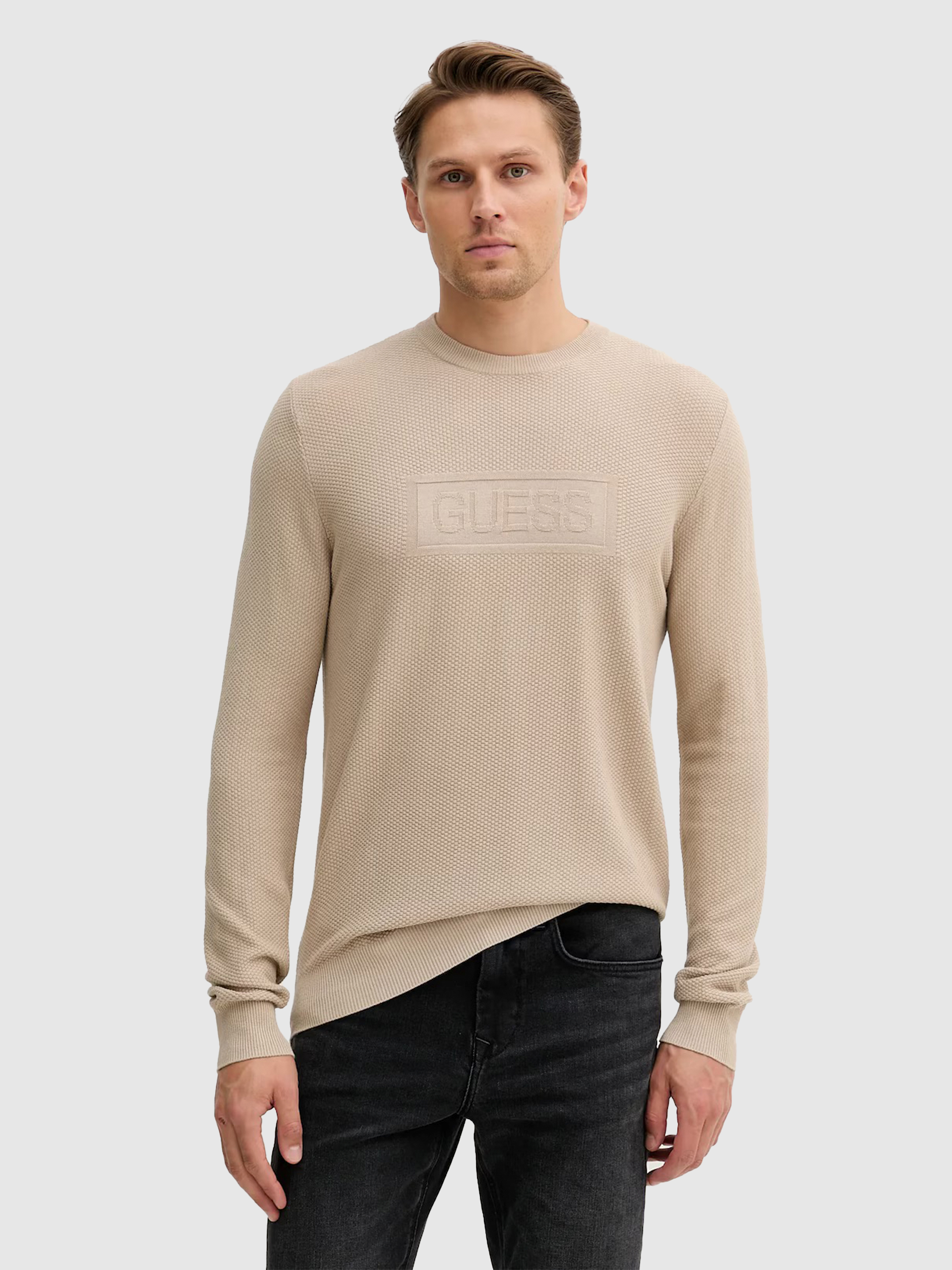 Pullover Man Cream Guess