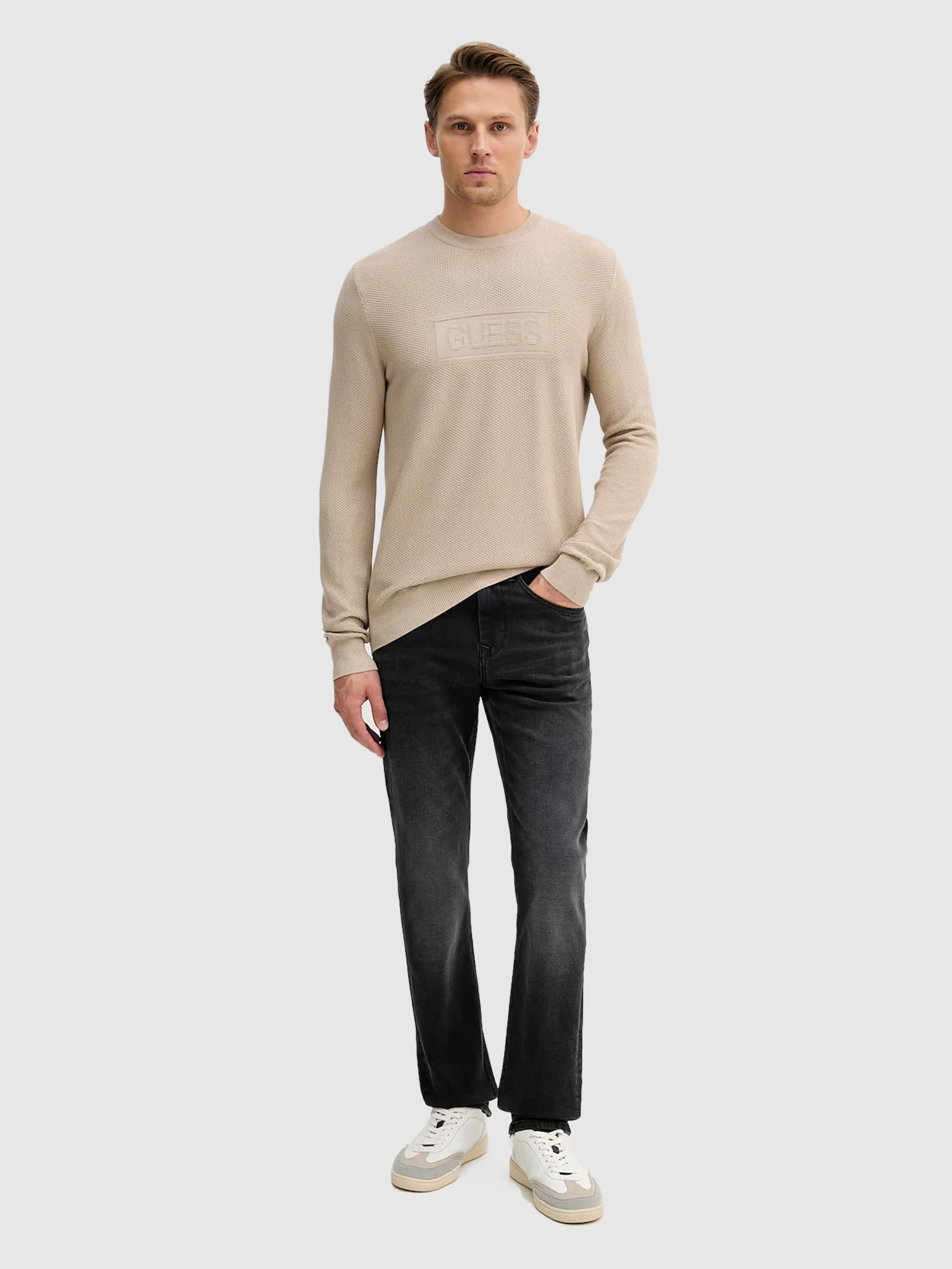 Pullover Man Cream Guess