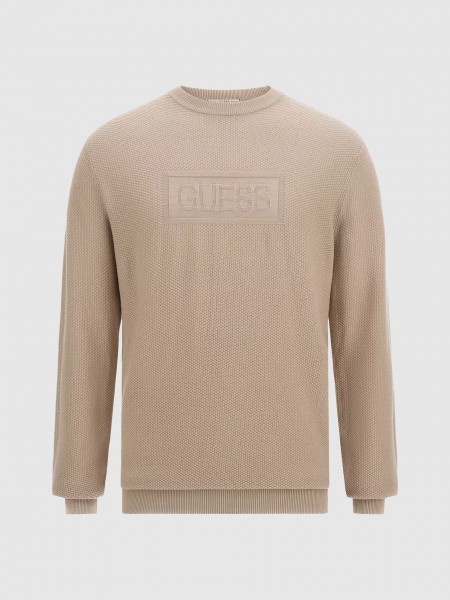 Sueter Hombre Crema Guess