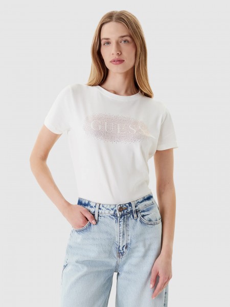 T-Shirt Woman White Guess Underwear