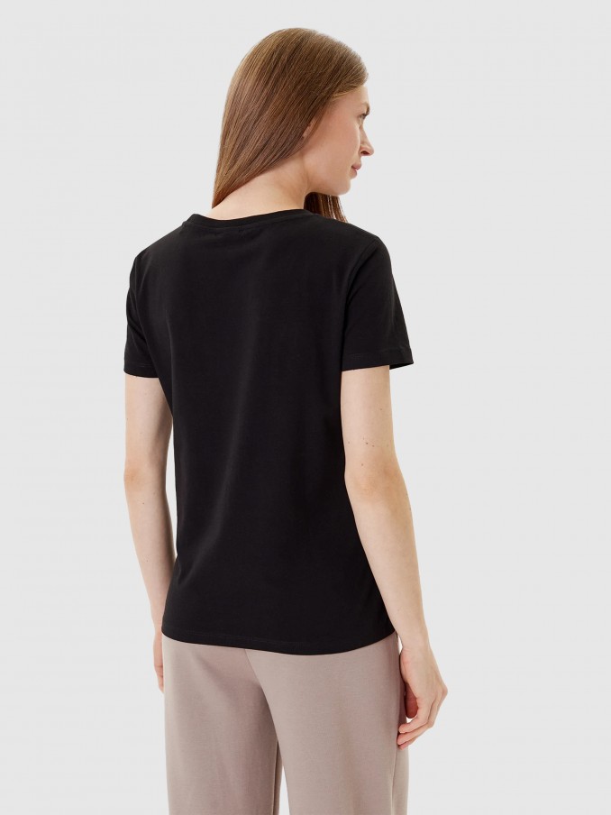 Camiseta Mujer Negro Guess Underwear