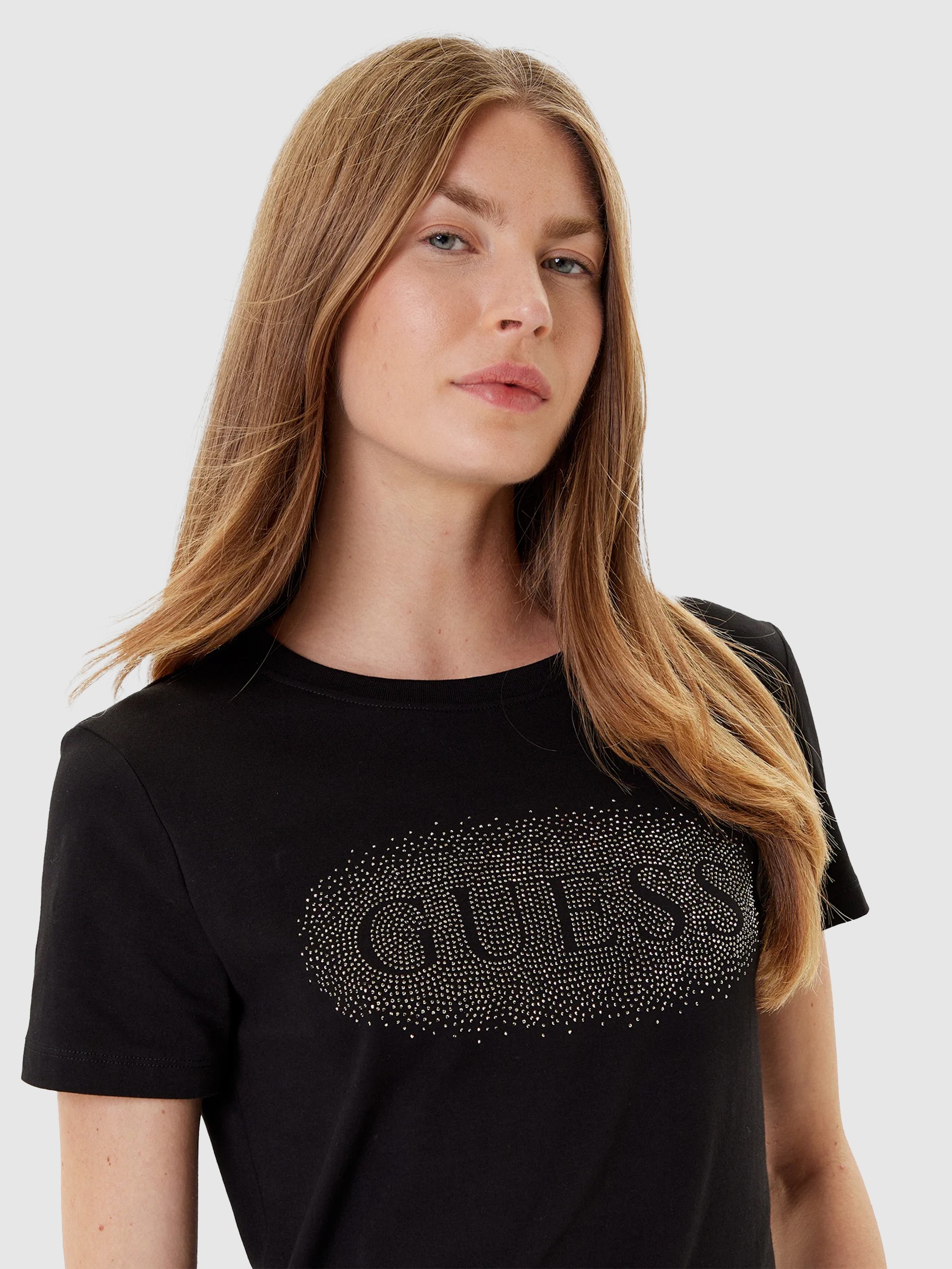 T-Shirt Woman Black Guess Underwear