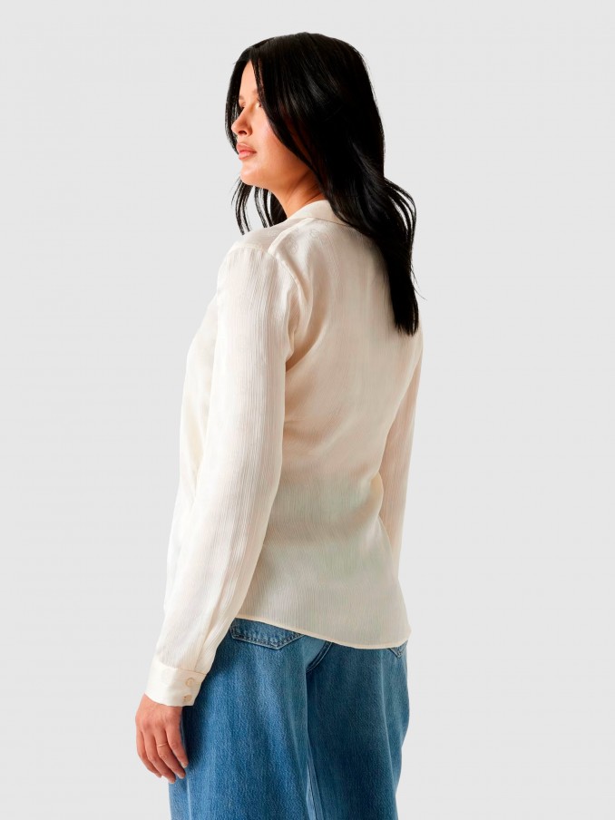 Camisa Mujer Crema Guess
