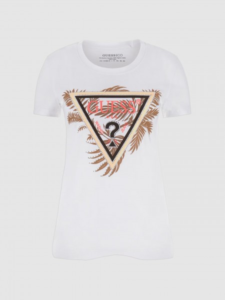 Camiseta Mujer Blanco Guess
