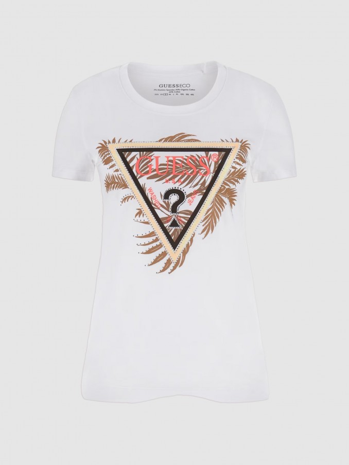 Camiseta Mujer Blanco Guess