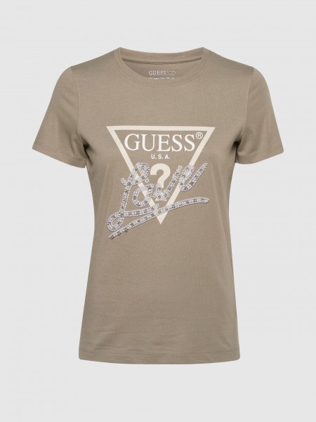 Camiseta Mujer Verde Guess