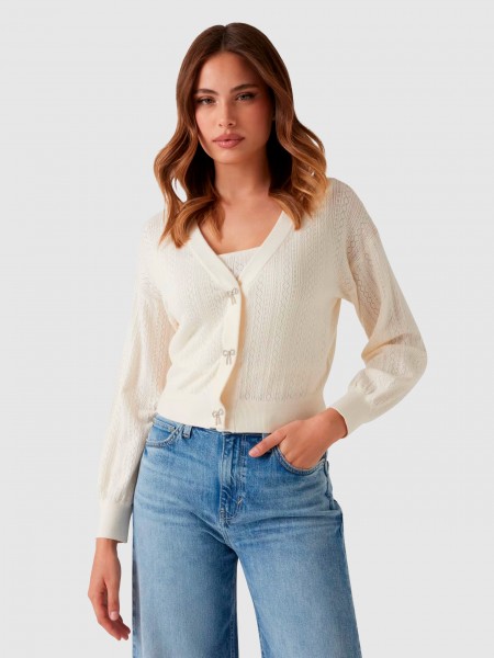 Chaqueta Mujer Crema Guess