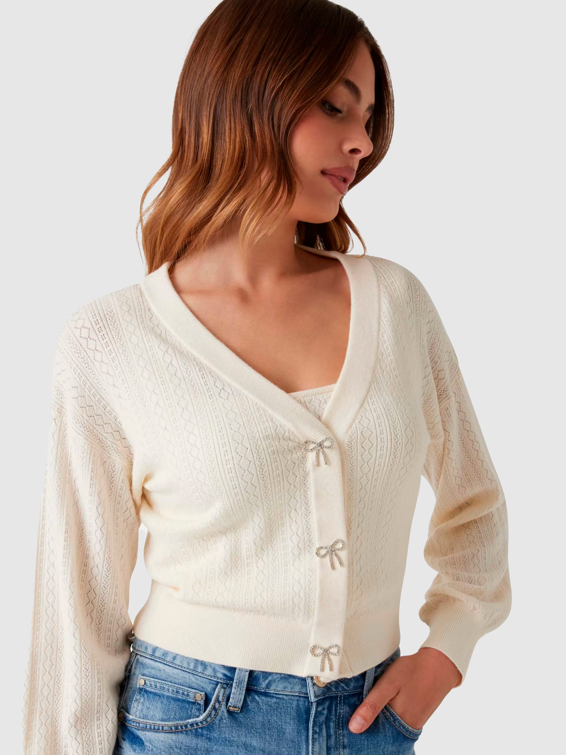 Chaqueta Mujer Crema Guess