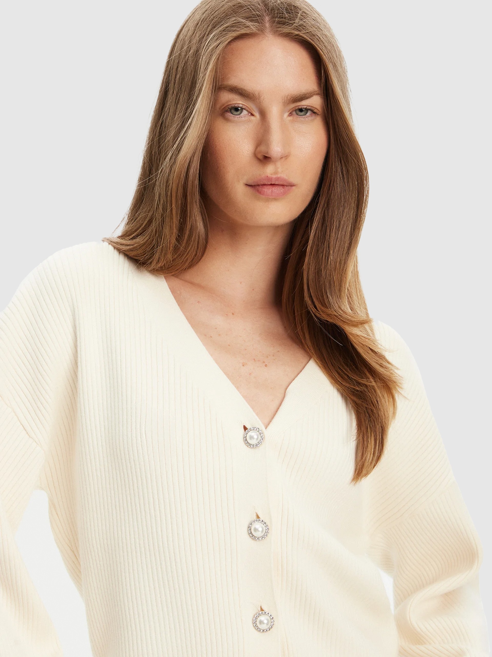 Chaqueta Mujer Crema Guess