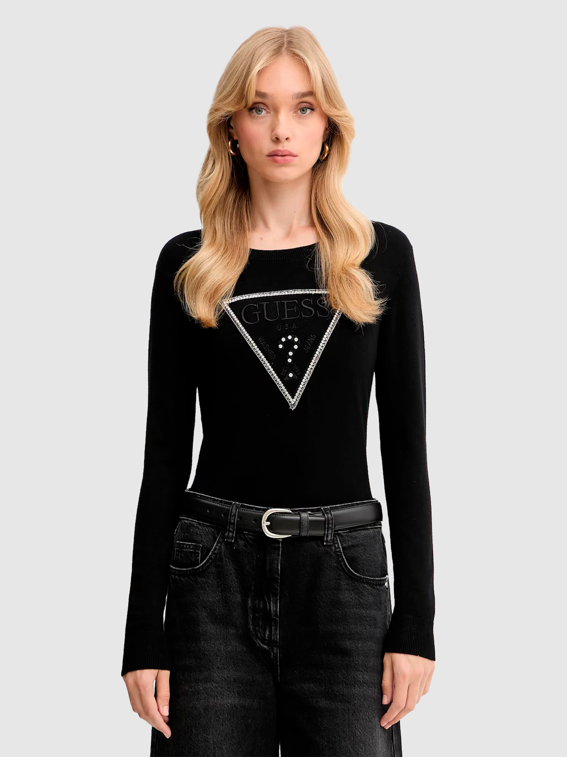 Sueter Mujer Negro Guess