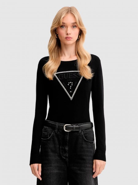 Sueter Mujer Negro Guess