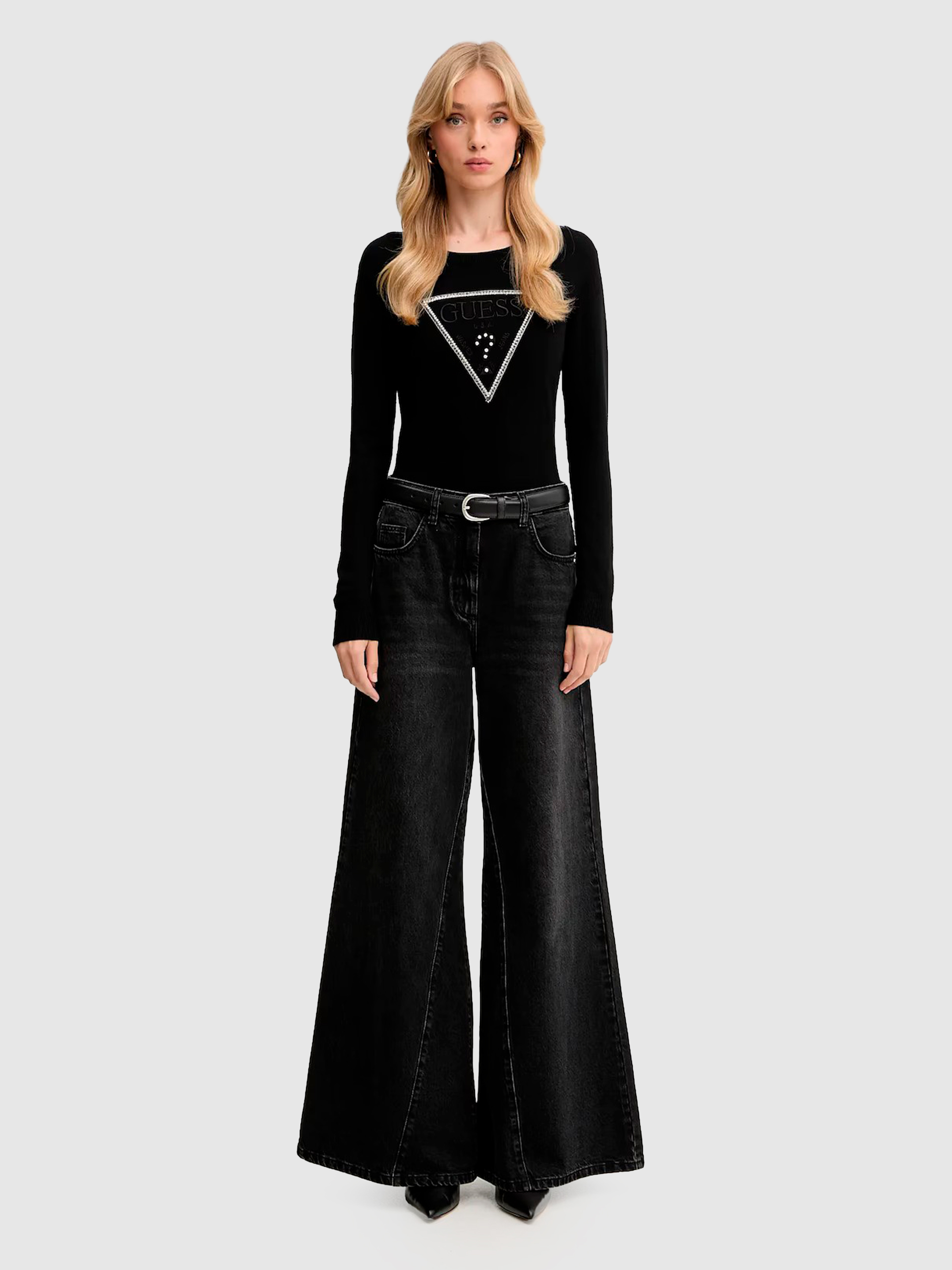 Sueter Mujer Negro Guess