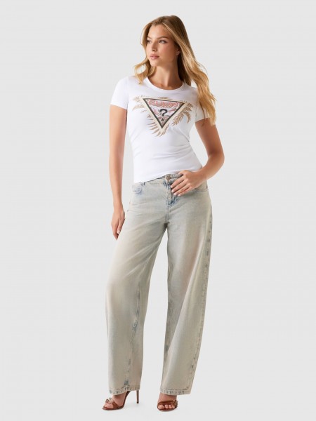 Camiseta Mujer Blanco Guess