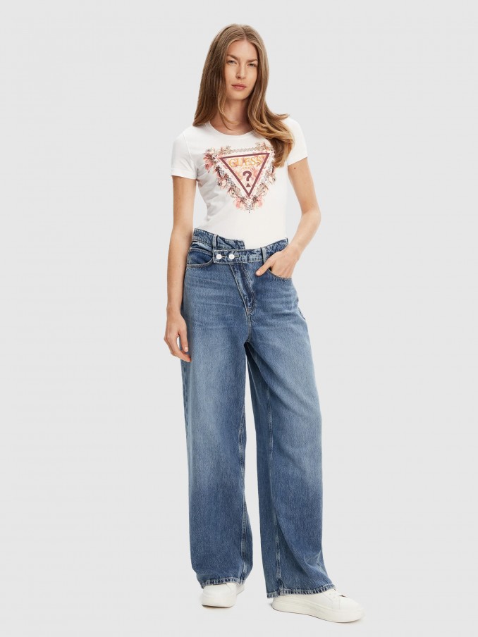 Camiseta Mujer Blanco Guess