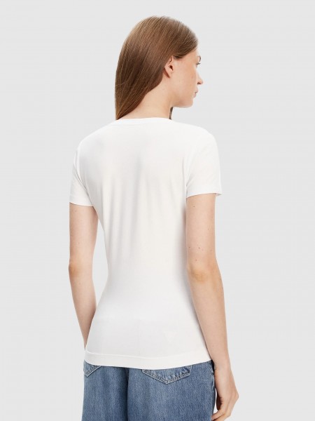 Camiseta Mujer Blanco Guess