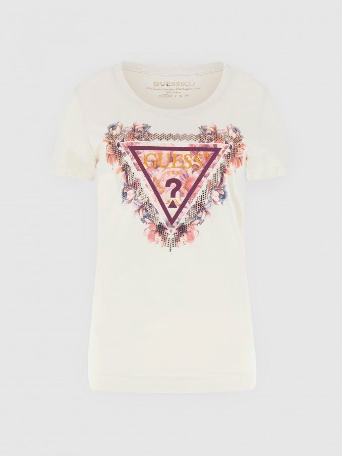 Camiseta Mujer Blanco Guess