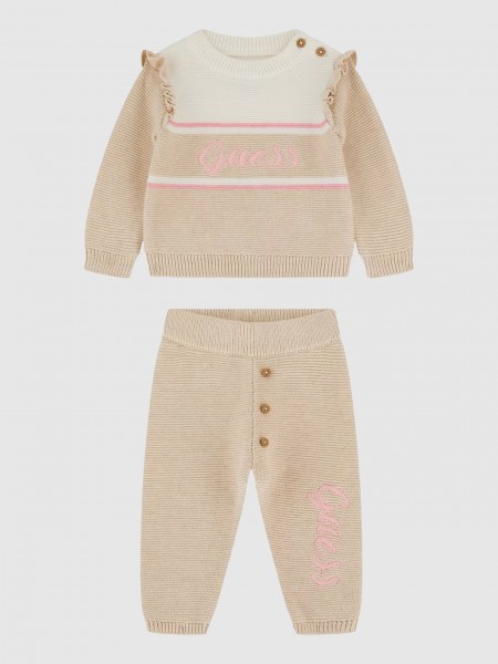 Tracksuit Baby Girl Beige Guess