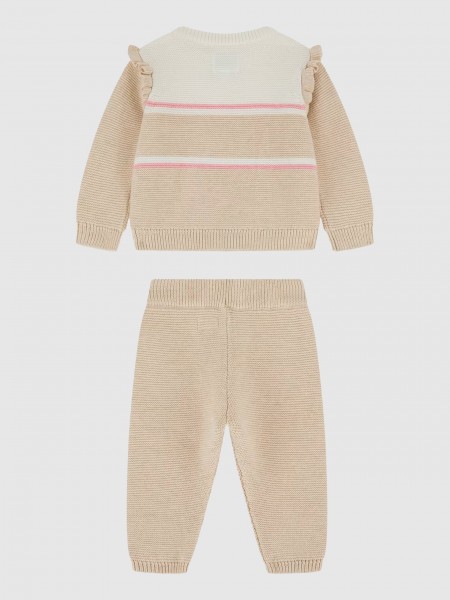 Tracksuit Baby Girl Beige Guess Tracksuit Baby Girl Beige Guess