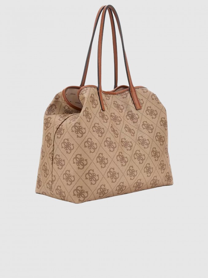 Bolsos de Mano Mujer Beige Guess