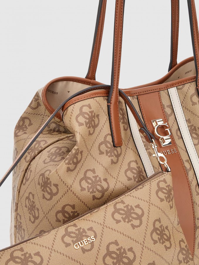 Tote Bags Woman Beige Guess