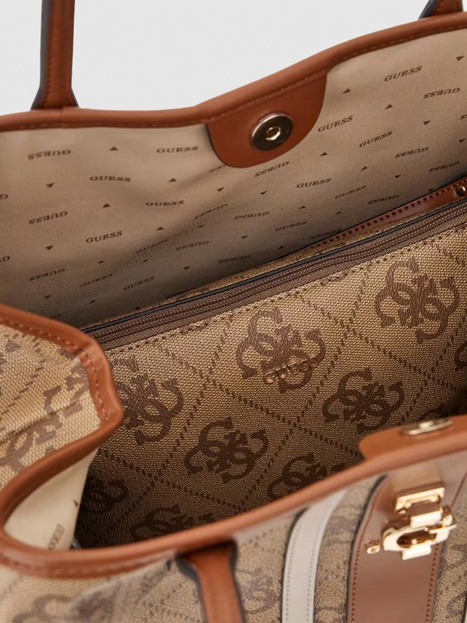 Tote Bags Woman Beige Guess