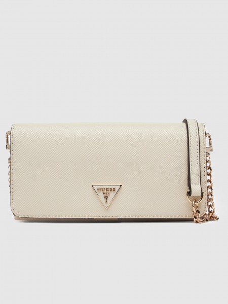 Bolsos de Hombro Mujer Crema Guess
