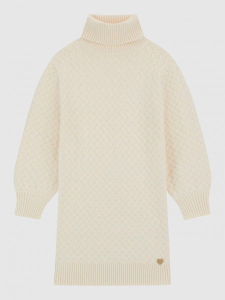 Dress Girl Cream Guess