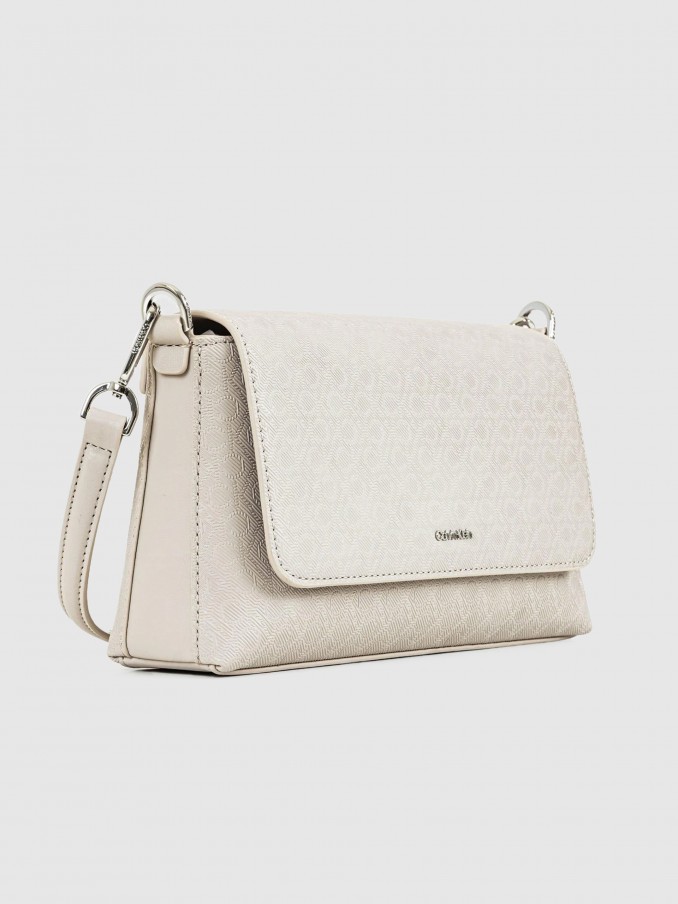 Bolsos de Hombro Mujer Beige Calvin Klein
