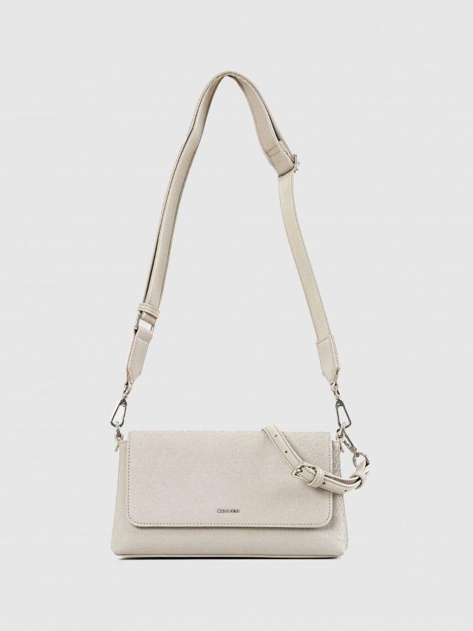 Bolsos de Hombro Mujer Beige Calvin Klein