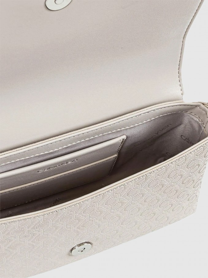 Bolsos de Hombro Mujer Beige Calvin Klein