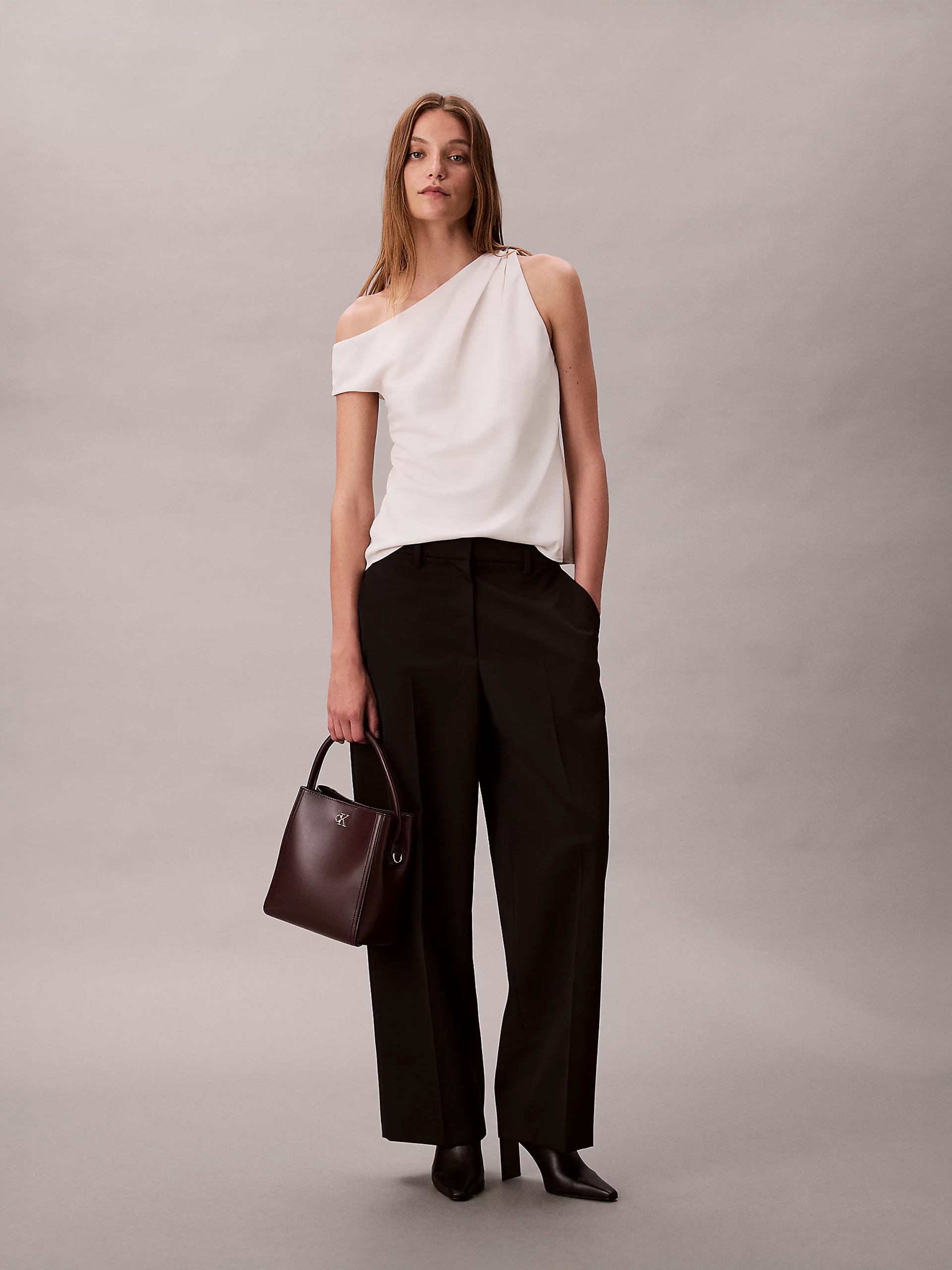 Bolsos de Hombro Mujer Burdeos Calvin Klein