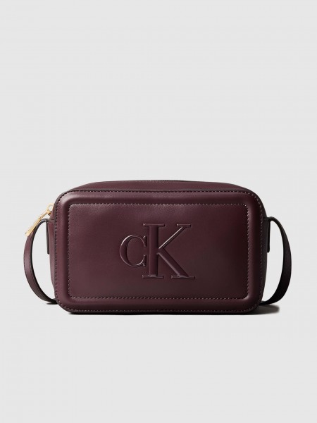 Bolsos de Hombro Mujer Burdeos Calvin Klein