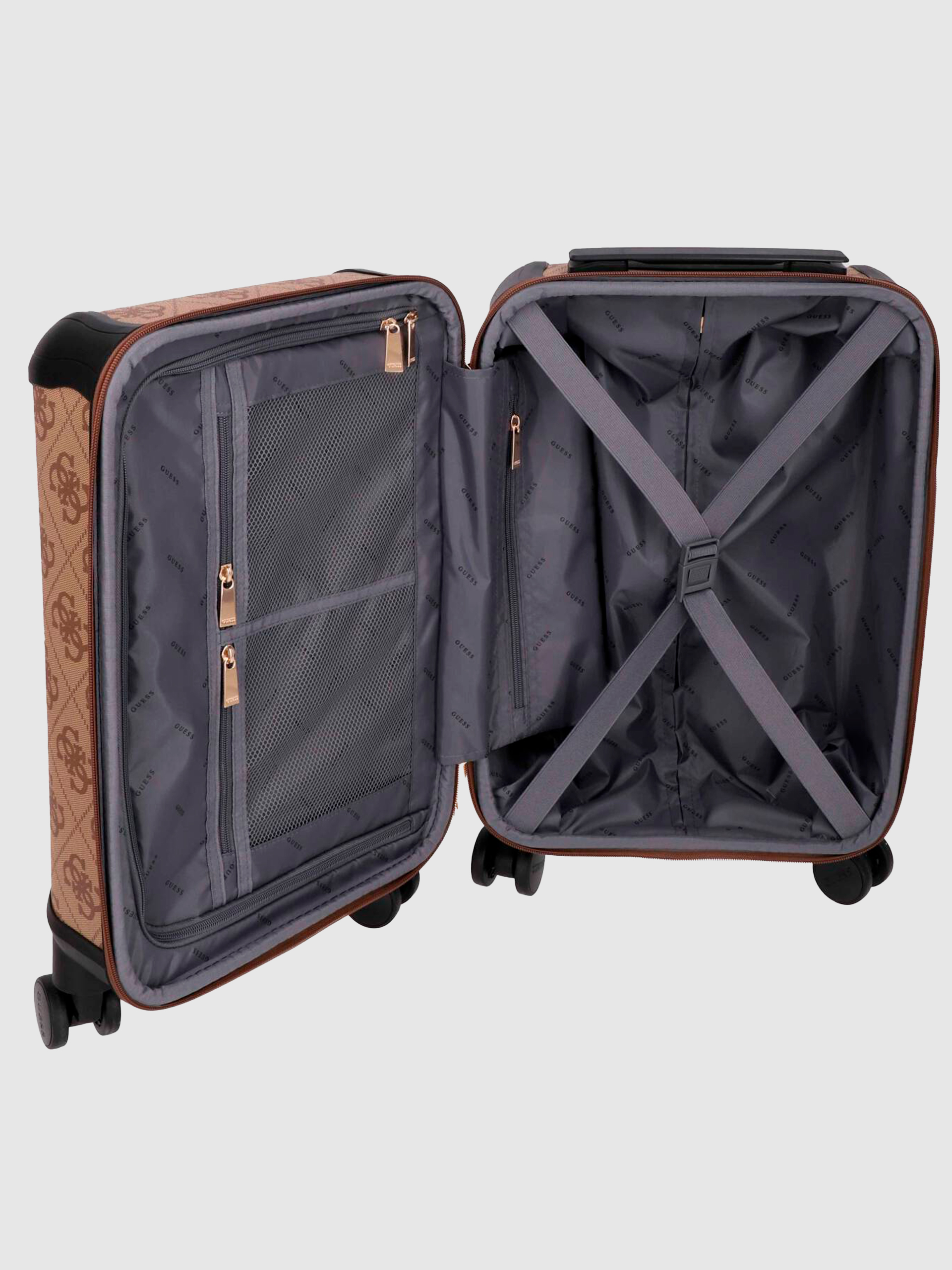 Bolsa de Viaje Pequeña Mujer Beige Guess