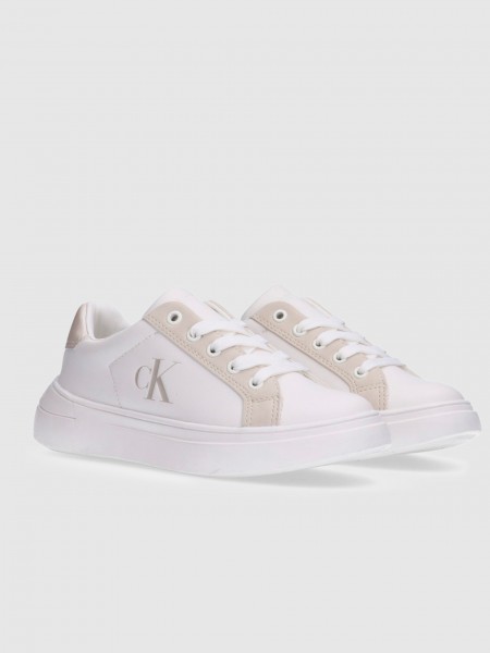 Sneakers Girl White Calvin Klein Sneakers Girl White Calvin Klein