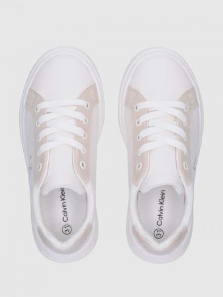 Sneakers Girl White Calvin Klein Sneakers Girl White Calvin Klein