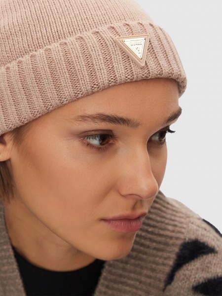 Gorro Mujer Crema Guess Underwear