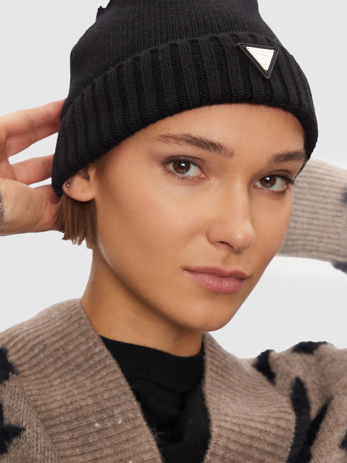 Beanie Woman Black Guess Underwear