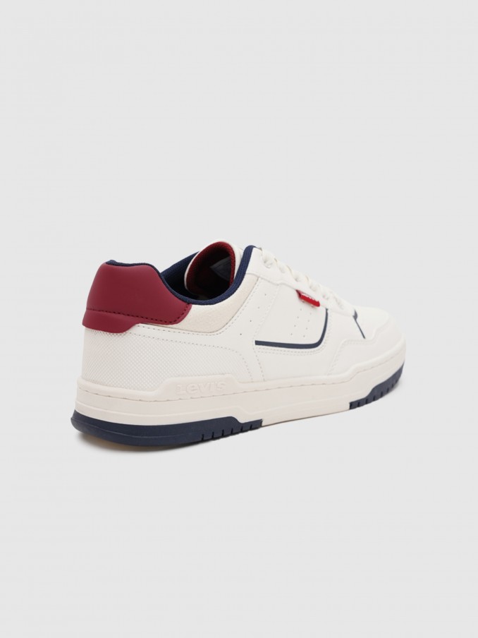 Tenis Nio Blanco Con Rojo Levis
