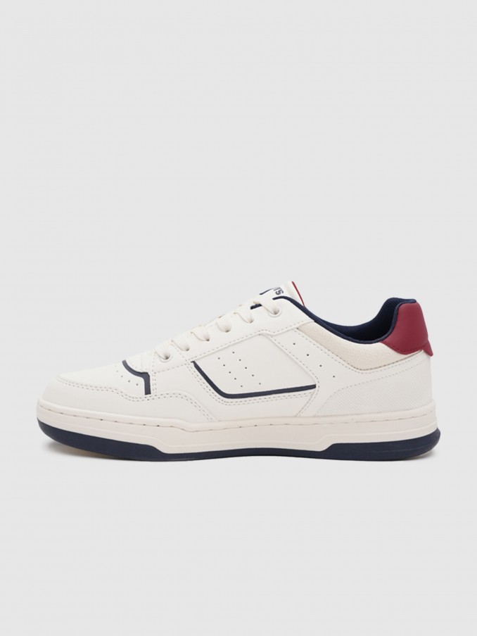 Tenis Nio Blanco Con Rojo Levis