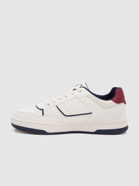 Sneakers Boy White W / Red Levis Sneakers Boy White W / Red Levis